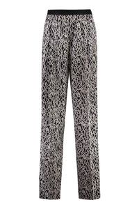 Printed silk pants